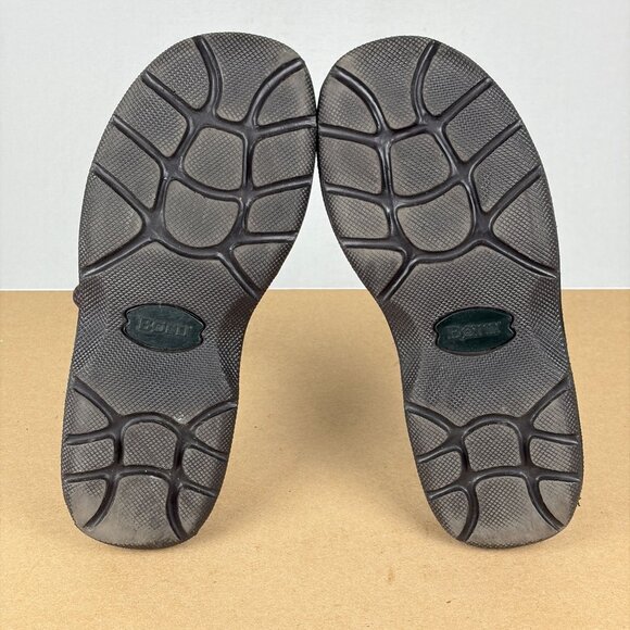Born Aztec Wool Leather Mules Womens 7 Green Gray Cream Slip On Casual Comfort - Picture 6 of 11